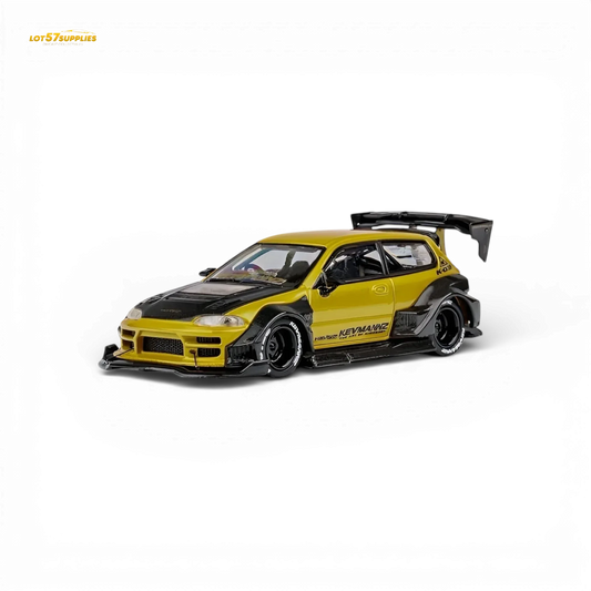 Honda Civic EG Diecast Model Kevmannz GT Carbon Fiber Decals - ToylandEU