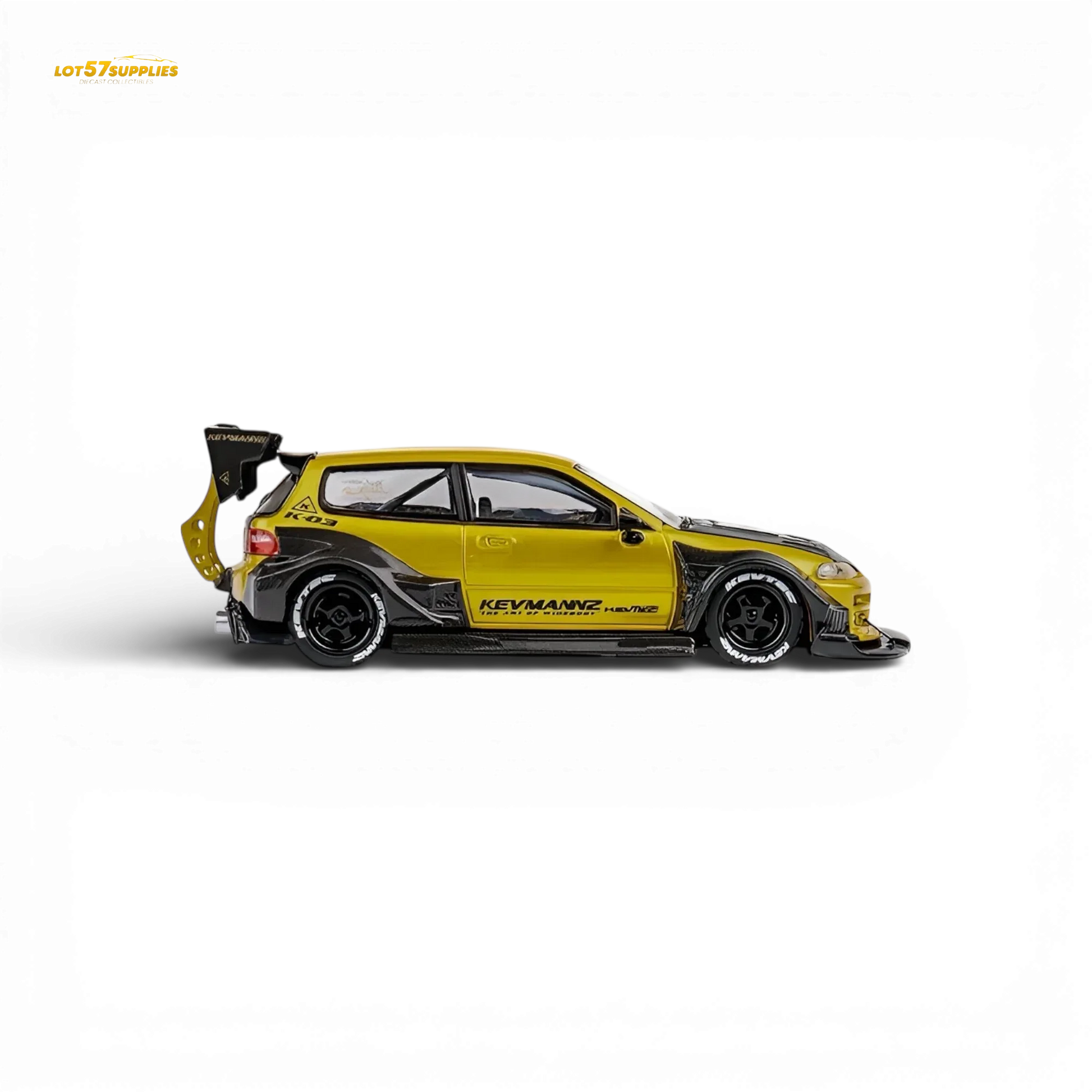 Honda Civic EG Diecast Model Kevmannz GT Carbon Fiber Decals - ToylandEU