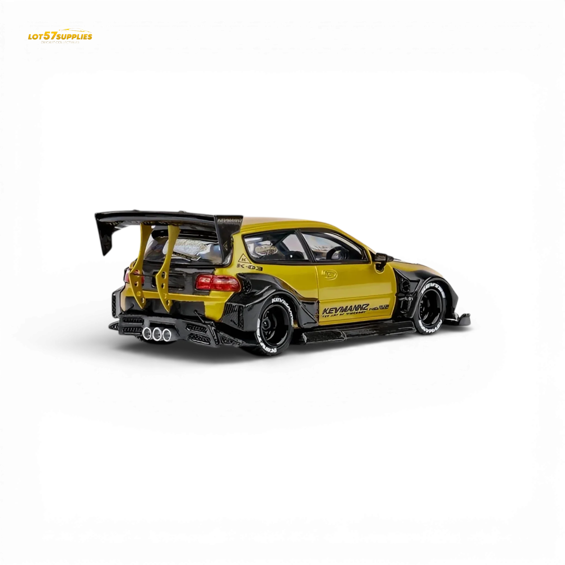 Honda Civic EG Diecast Model Kevmannz GT Carbon Fiber Decals - ToylandEU