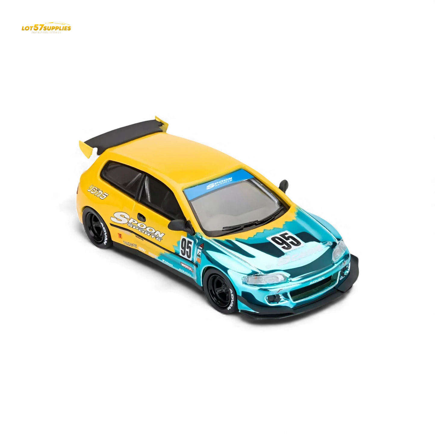 Honda Civic EG6 Diecast Model 1To64 Rocket Bunny Limited Blue - ToylandEU