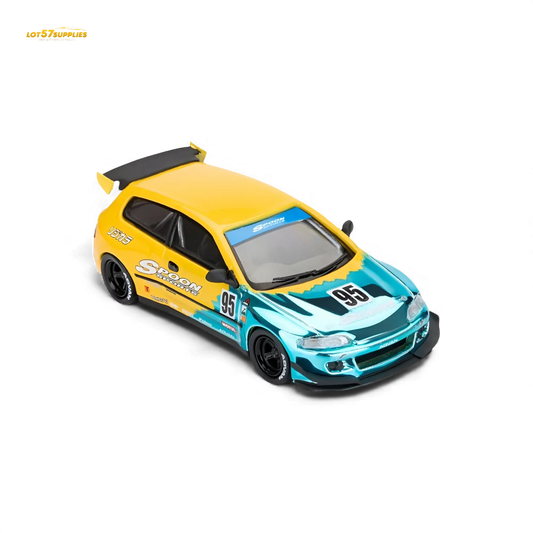 Honda Civic EG6 Diecast Model 1To64 Rocket Bunny Limited Blue - ToylandEU