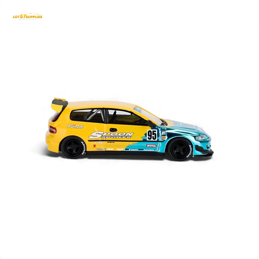 Honda Civic EG6 Diecast Model 1To64 Rocket Bunny Limited Blue - ToylandEU