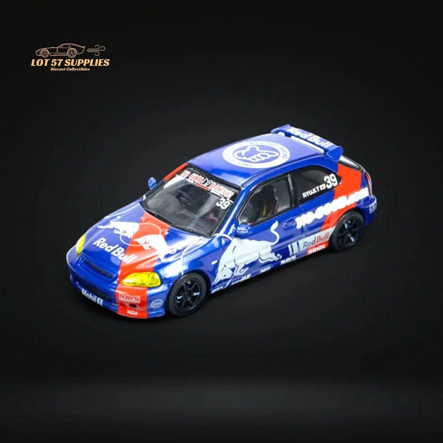  Honda Civic Type R 1:64 Diecast Red Bull Edition -  ToylandEU™