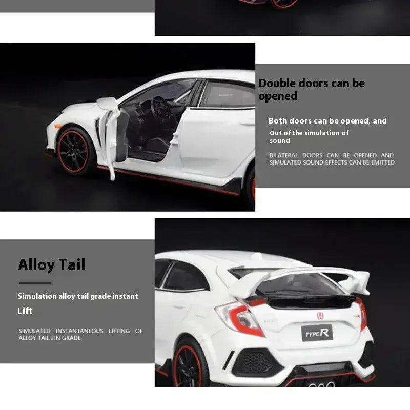  Honda Civic Type R Diecast Model Car With Lights |   -  ToylandEU™