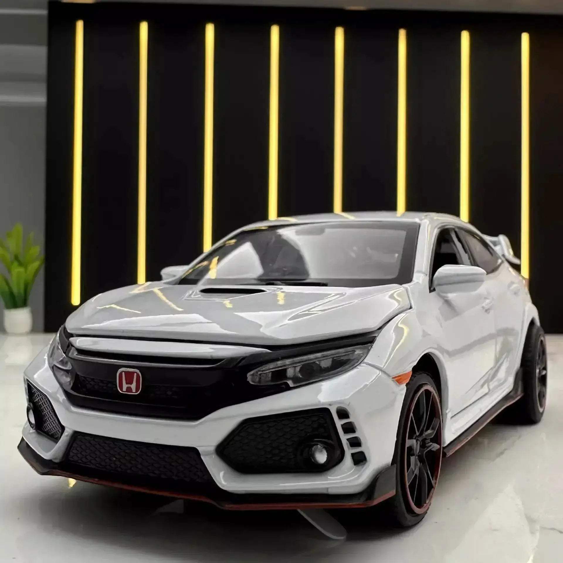 Honda Civic Type R Diecast Model Car With Sound And Light For Collectors - ToylandEU