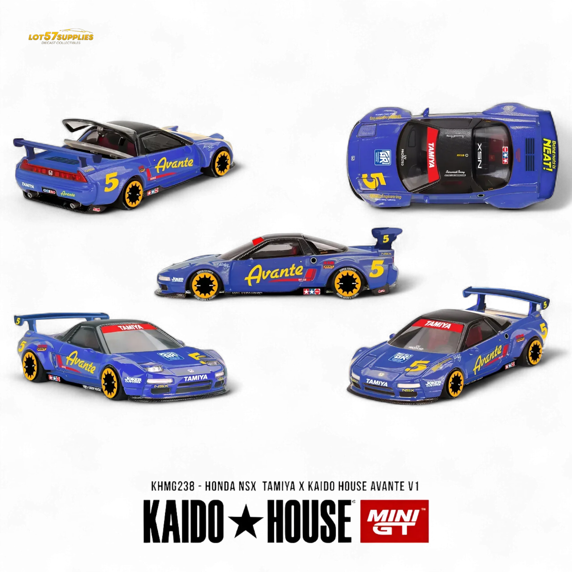 Honda NSX Diecast Scale 1:64 Avante V1 Kaido Tamiya Collaboration - ToylandEU