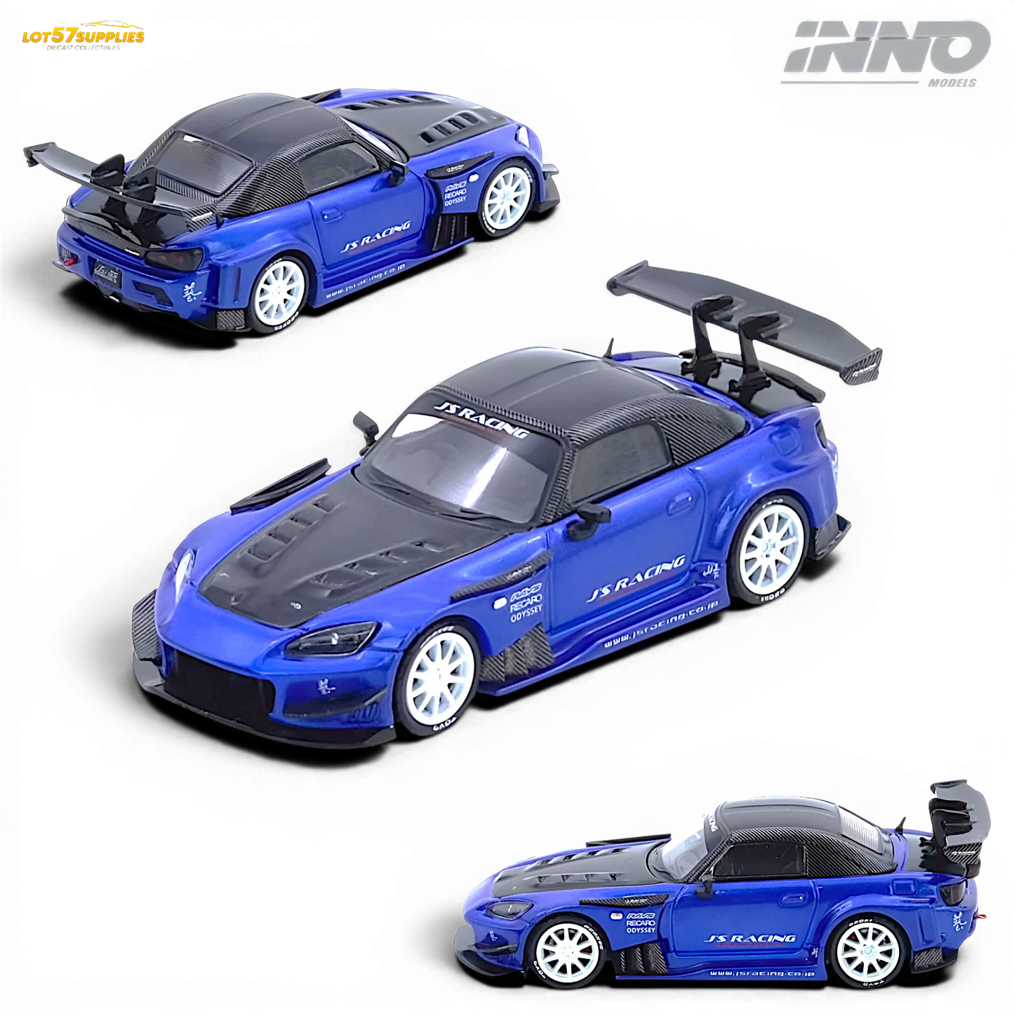  Honda S2000 Diecast 1 64 JS Racing Blue Limited Edition 