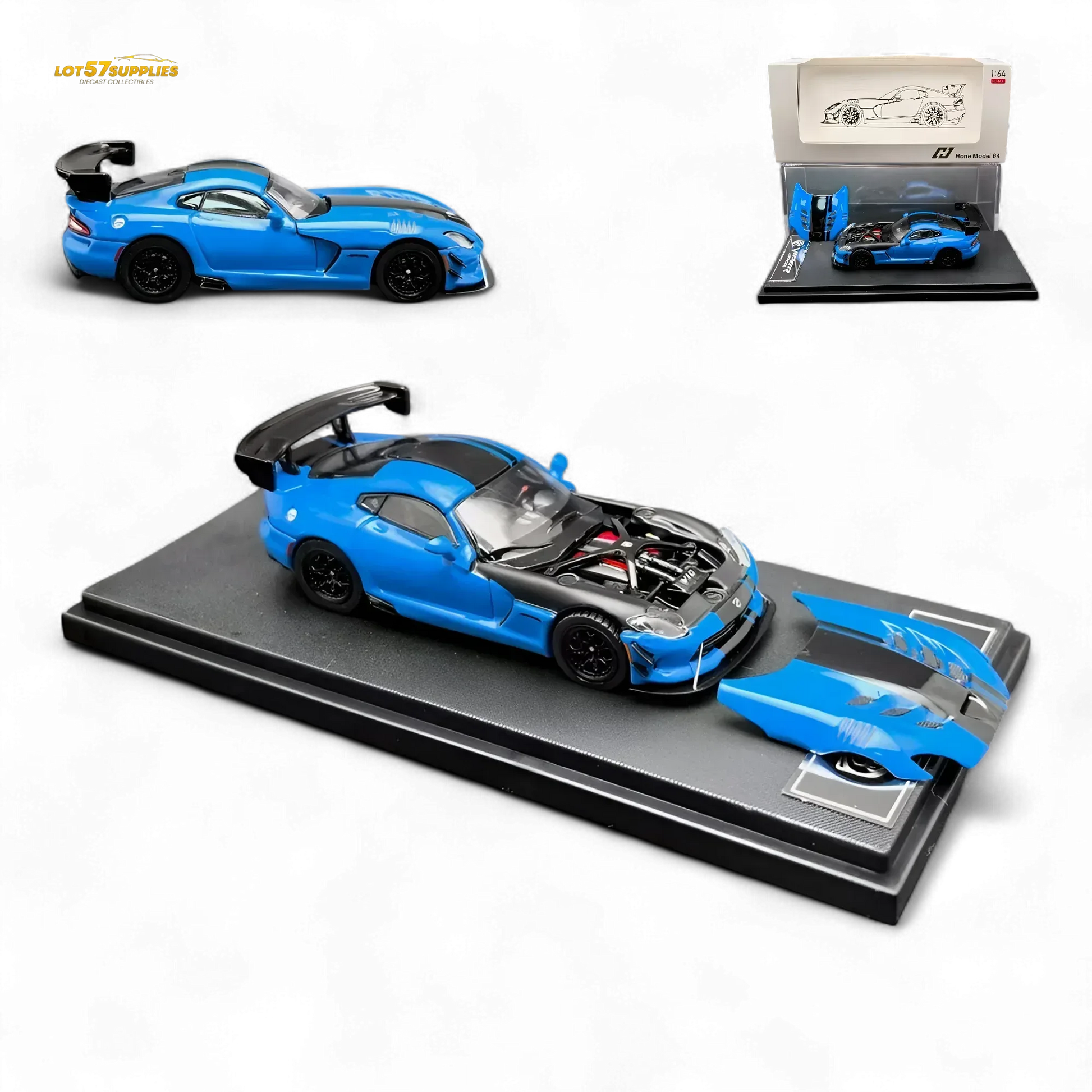 Hone Model Dodge VIPER ACR - Competition Blue 1:64 - ToylandEU