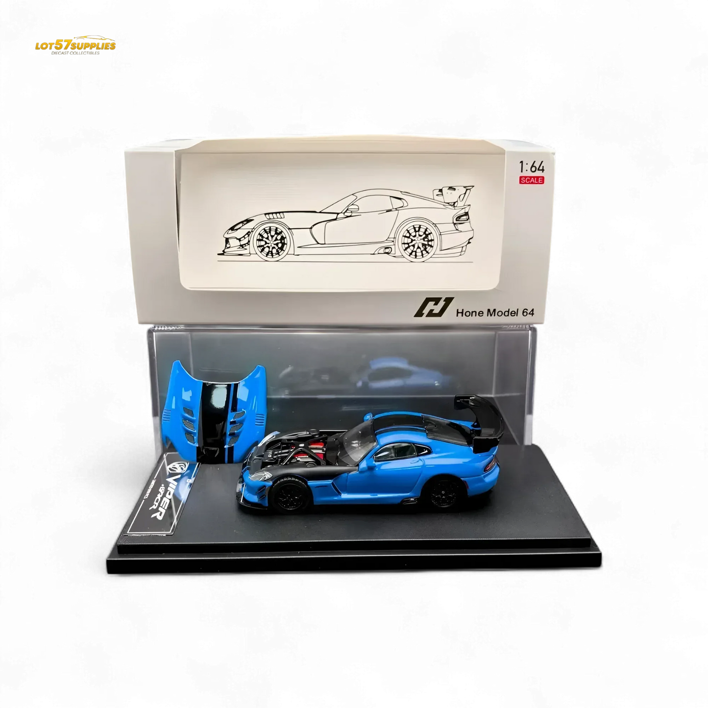Hone Model Dodge VIPER ACR - Competition Blue 1:64 - ToylandEU
