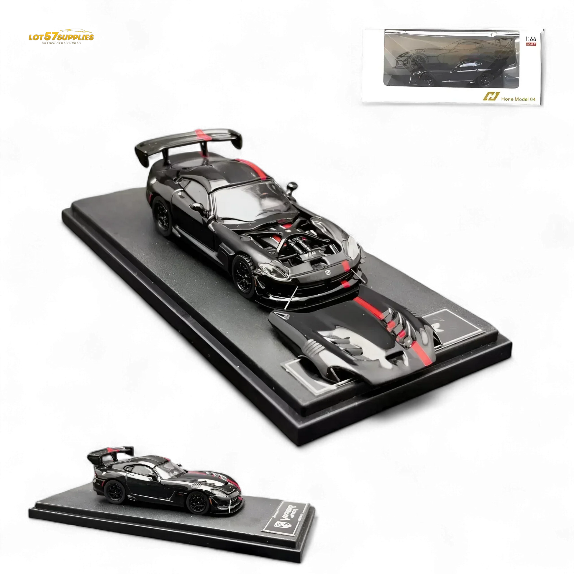 Hone Model Dodge VIPER ACR - Venom Black 1:64 - ToylandEU