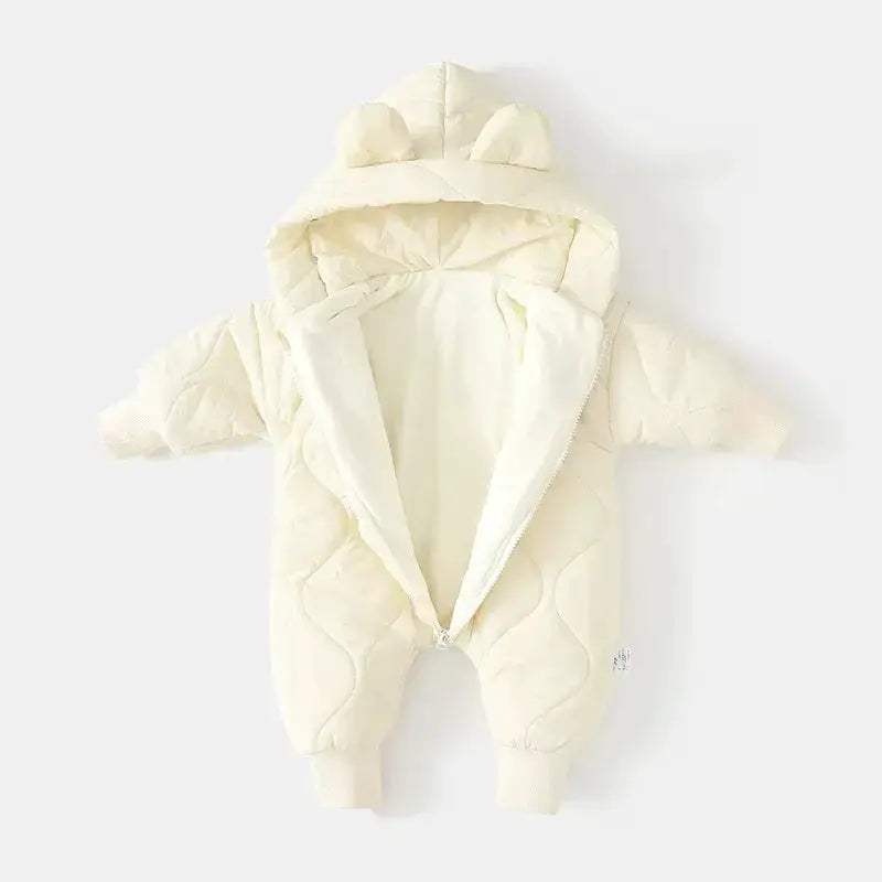 Hooded Fleece Baby Rompers Unisex For Newborns Warm - ToylandEU
