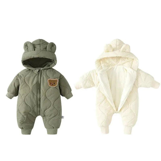  Hooded Fleece Baby Rompers Unisex Newborn Warm -  ToylandEU™