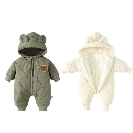  Hooded Fleece Baby Rompers Unisex Newborn Warm -  ToylandEU™