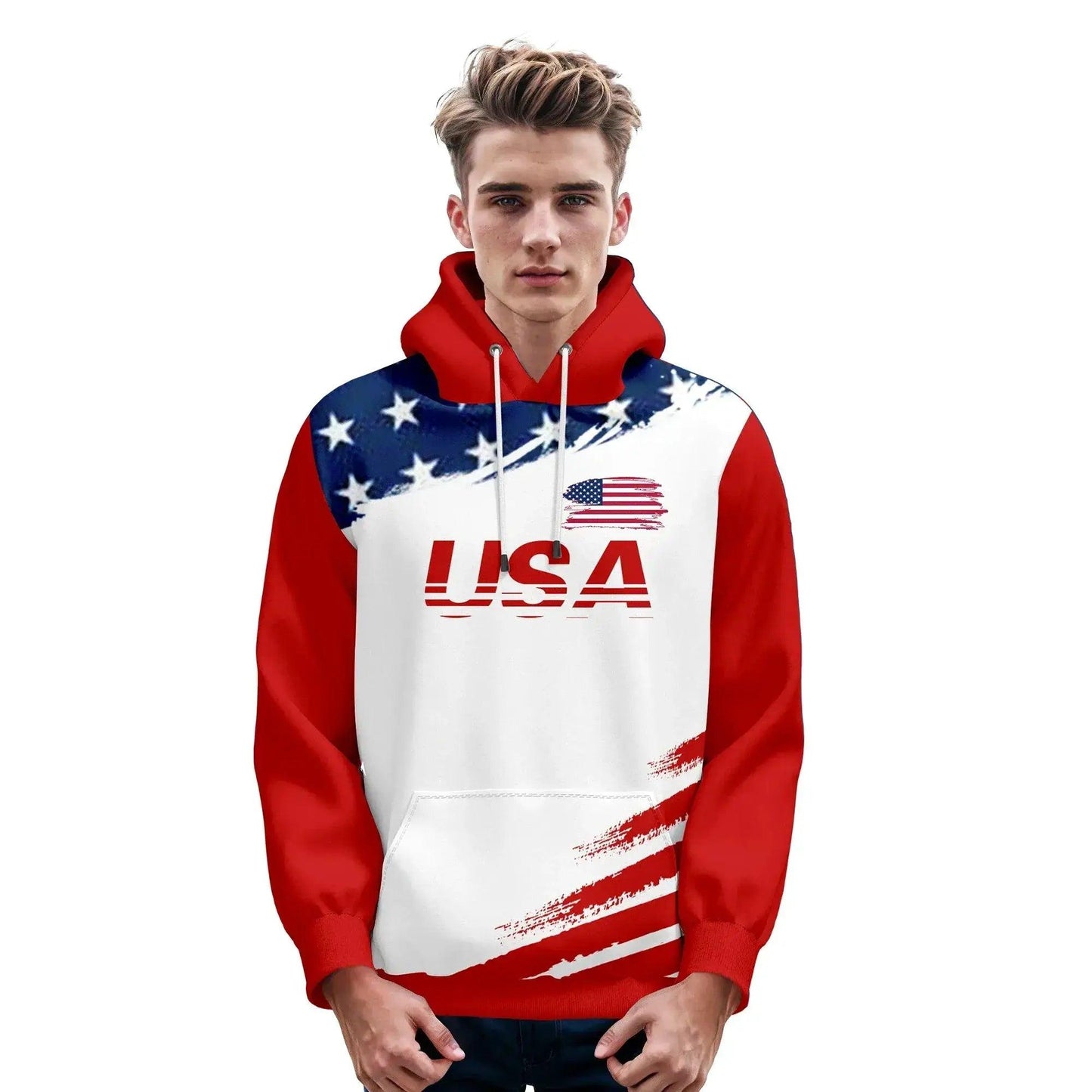  USA Unisex Custom Name And Number Hoodie, Pullover Sweatshirt, Basketball Fan Gift, Streetwear -  ToylandEU™
