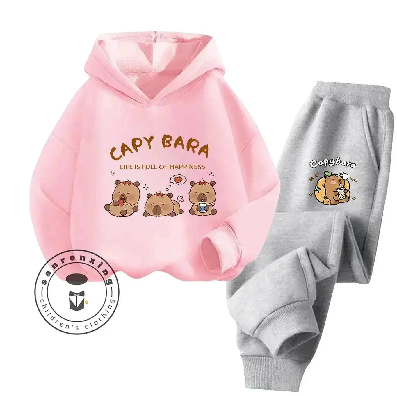  2D Capybara 2025 New Hoodie Set Print Fashion Casual Kids Teens Boys Girls Hot Sale Autumn Winter -  ToylandEU™