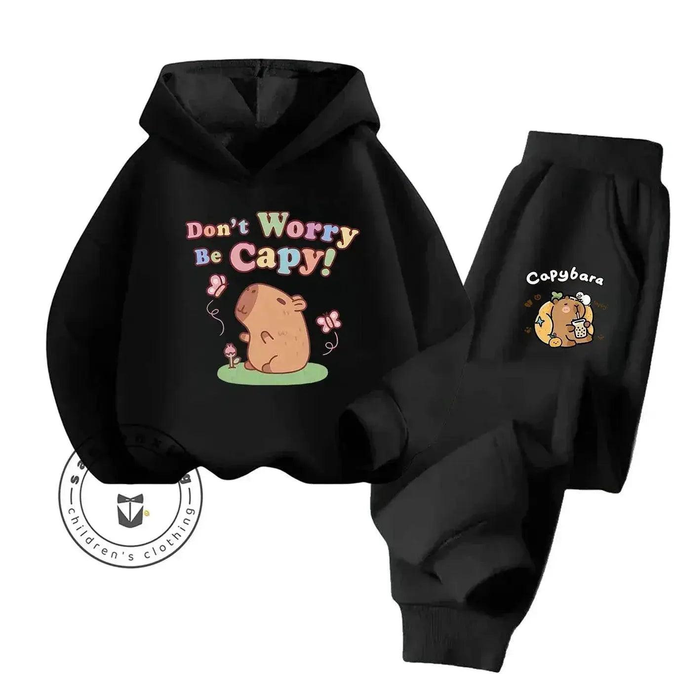  2D Capybara 2025 New Hoodie Set Print Fashion Casual Kids Teens Boys Girls Hot Sale Autumn Winter -  ToylandEU™