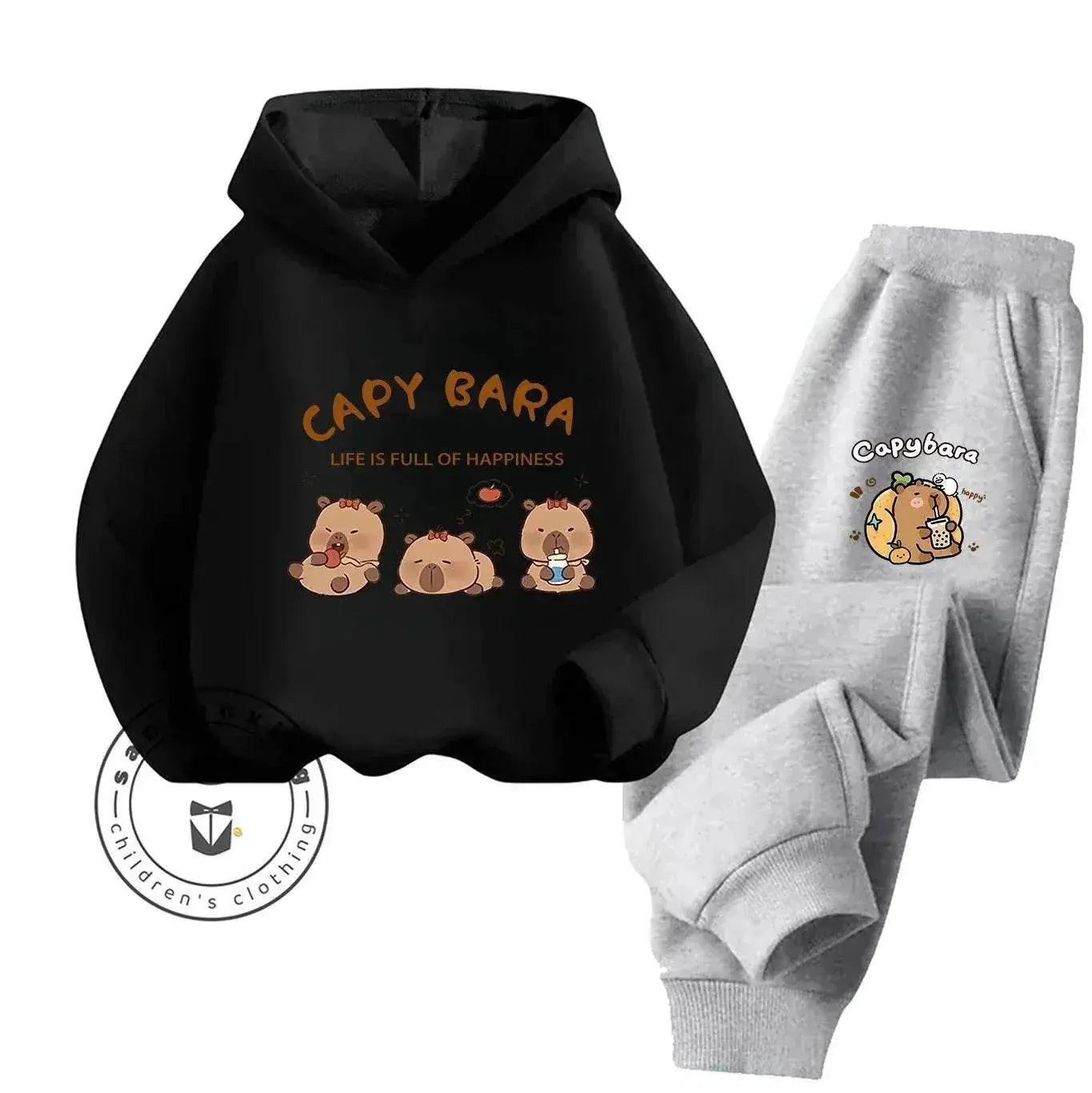 2D Capybara 2025 New Hoodie Set Print Fashion Casual Kids Teens Boys Girls Hot Sale Autumn Winter -  ToylandEU™