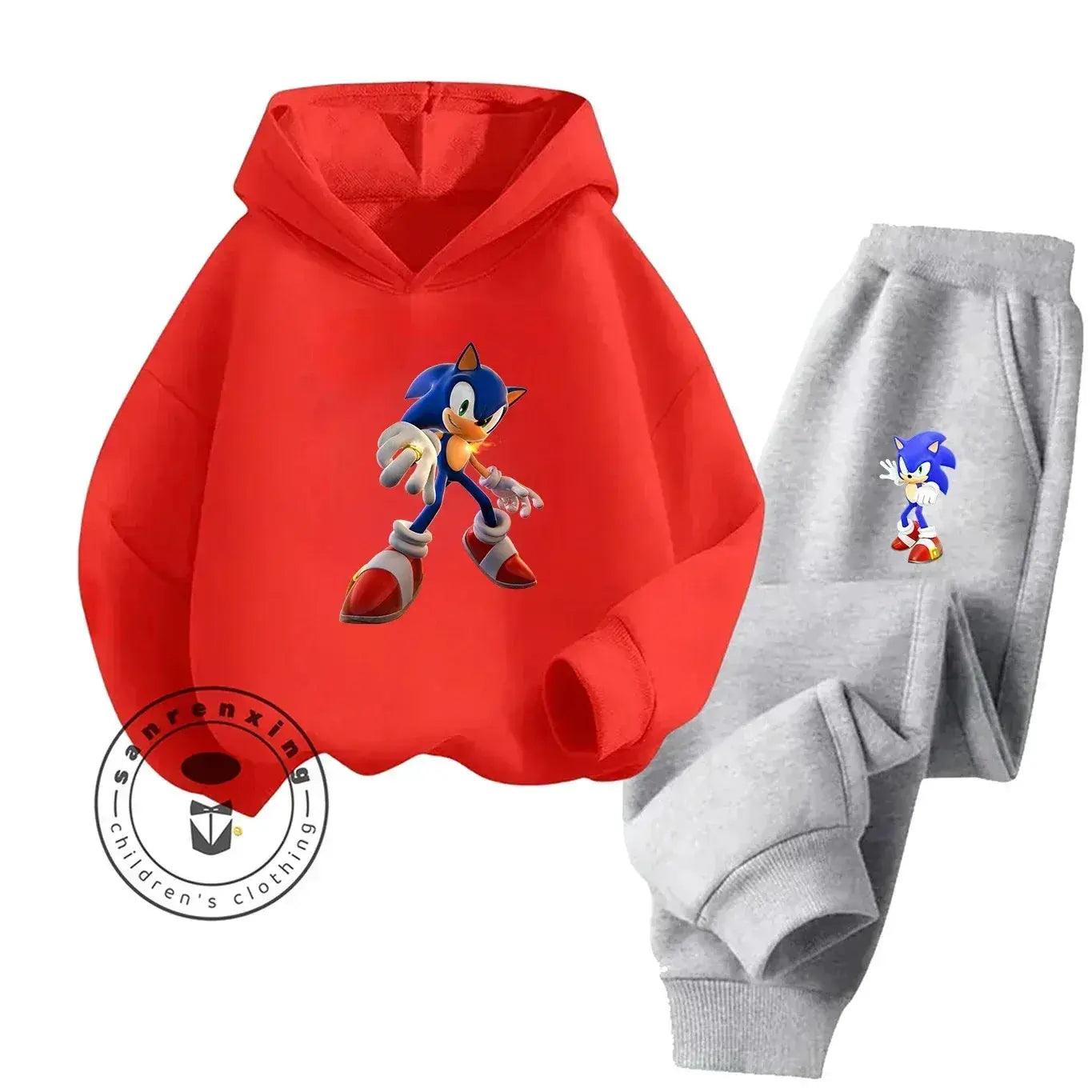  Sonic Hot Sale 2D Cartoon Printed Hoodie Set 2025 Fashion For Kids Teens Boys Girls Casual Autumn Winter -  ToylandEU™