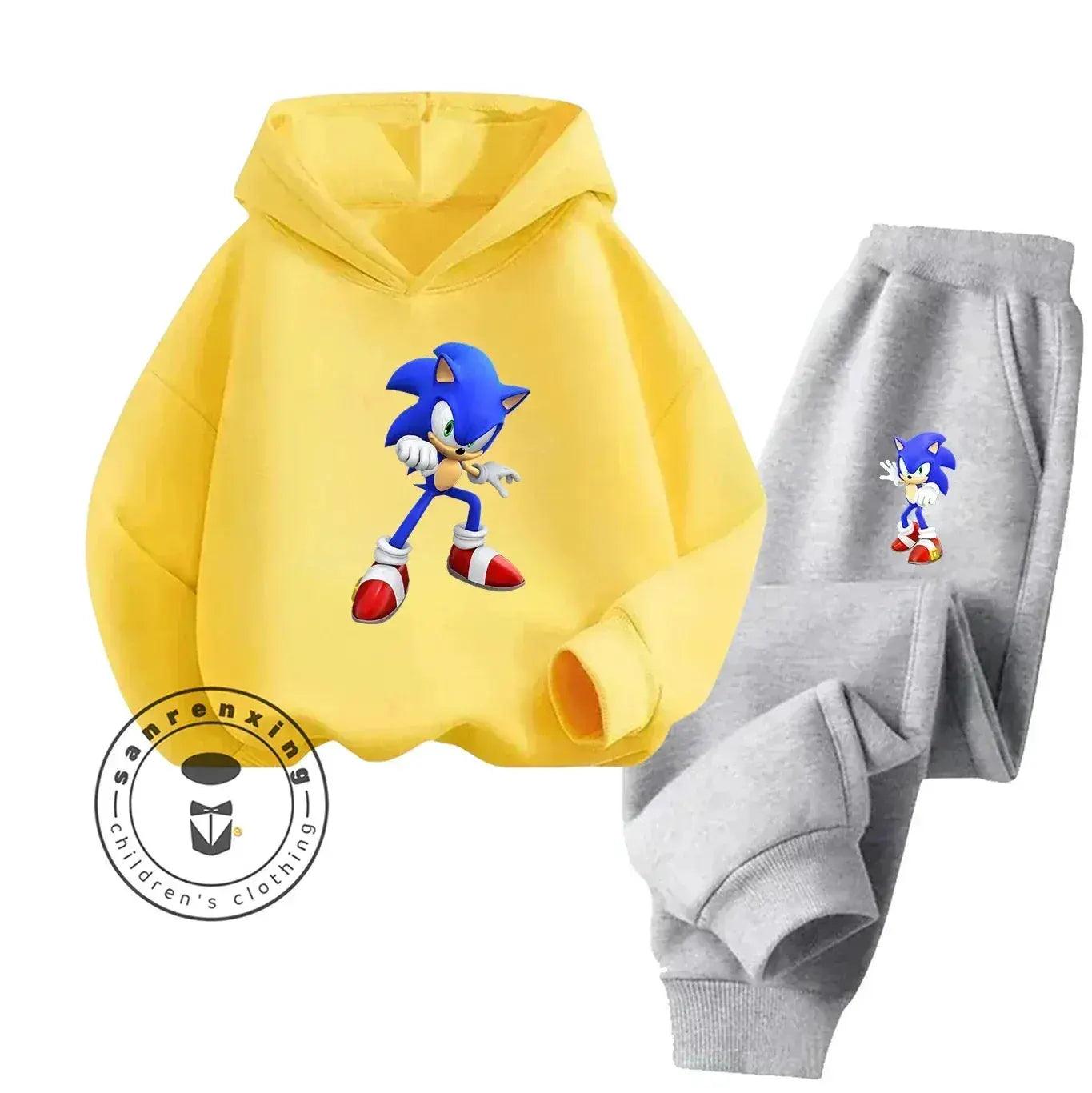  Sonic Hot Sale 2D Cartoon Printed Hoodie Set 2025 Fashion For Kids Teens Boys Girls Casual Autumn Winter -  ToylandEU™