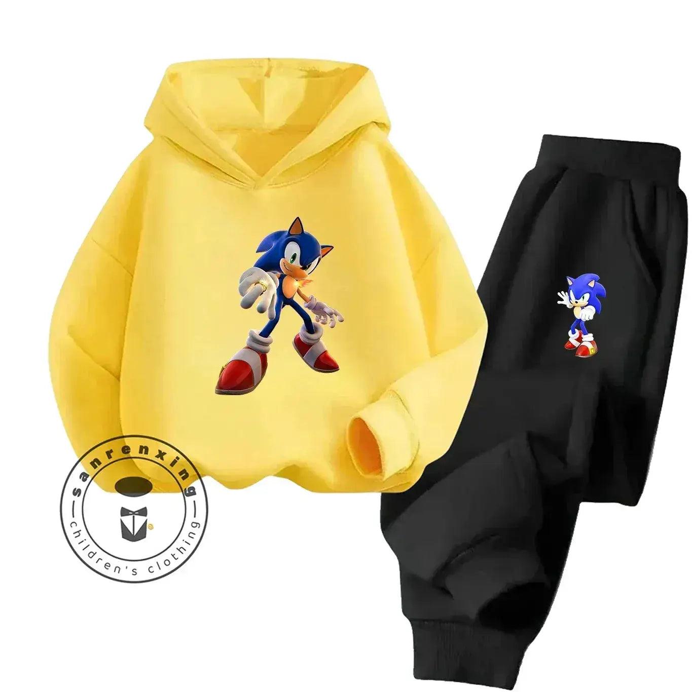  Sonic Hot Sale 2D Cartoon Printed Hoodie Set 2025 Fashion For Kids Teens Boys Girls Casual Autumn Winter -  ToylandEU™