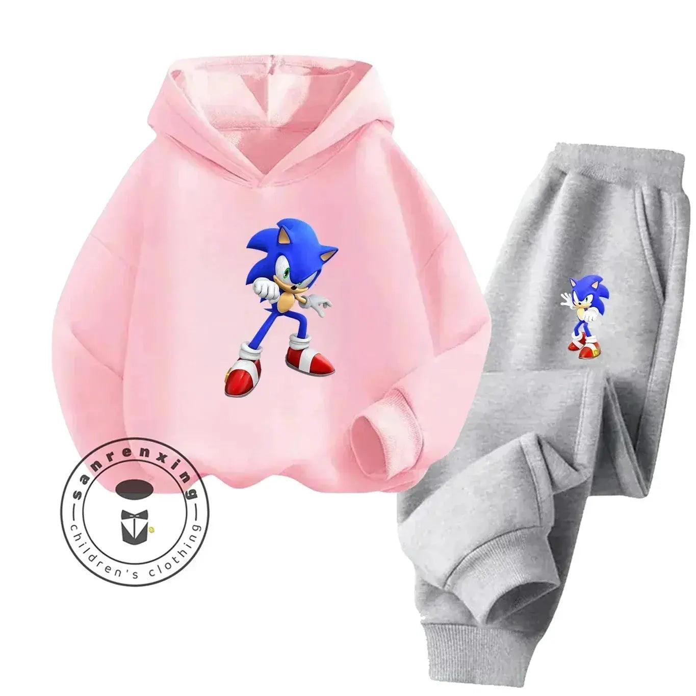  Sonic Hot Sale 2D Cartoon Printed Hoodie Set 2025 Fashion For Kids Teens Boys Girls Casual Autumn Winter -  ToylandEU™