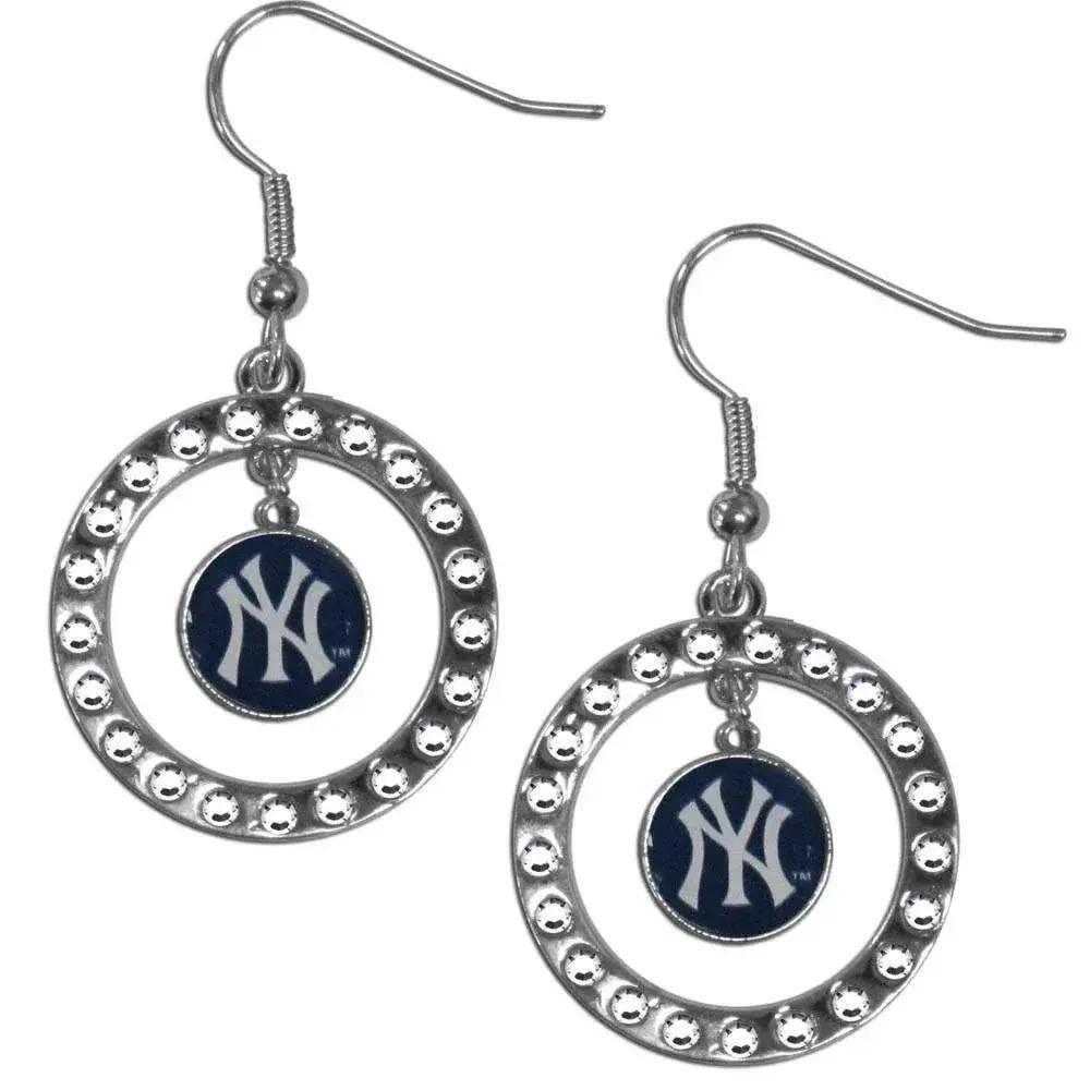  New York Yankees Rhinestone Hoop Earrings Licensed -  ToylandEU™