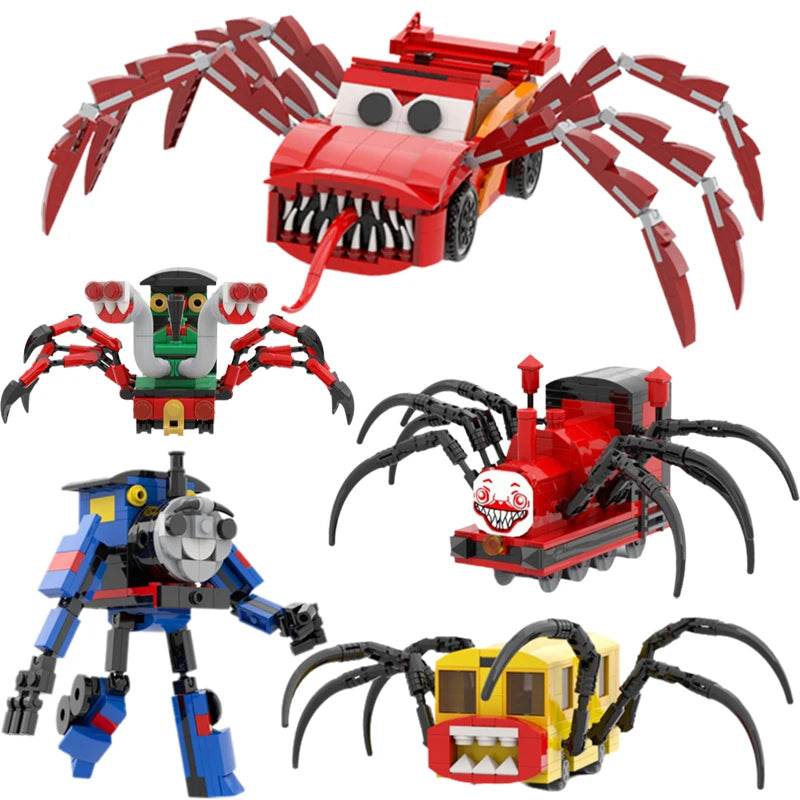 Horror Demonic Spider Train Building Blocks MOC Choo-Choo Charles Model Puzzle Toy Birthday Gift - ToylandEU