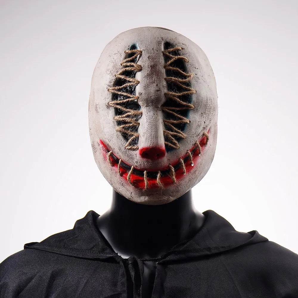 Horror Mask Joker Skull Half Face Latex For Adult Cosplay - ToylandEU