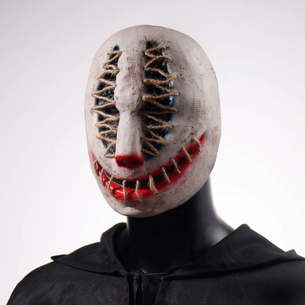 Horror Mask Joker Skull Half Face Latex For Adult Cosplay - ToylandEU