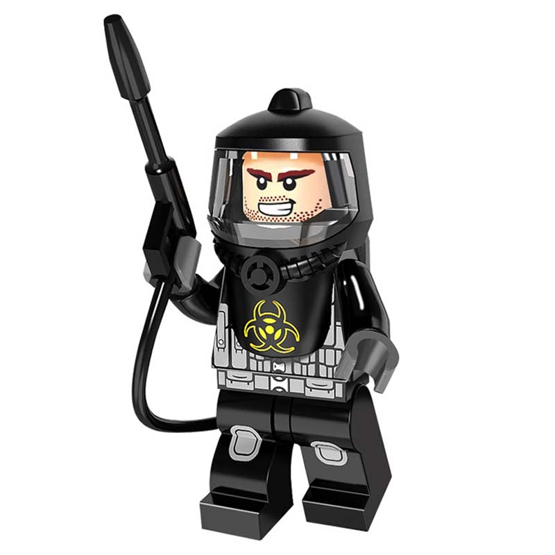Horror Minifigure | Black Hazmat Suit | Toylandeu™