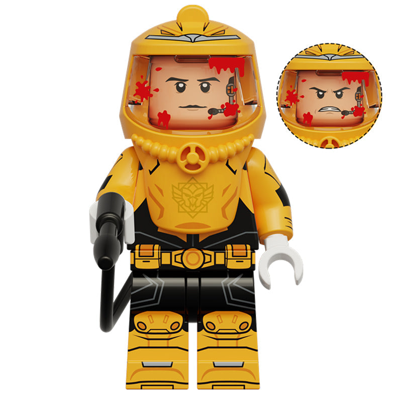 Horror Minifigure | Orange Hazmat Suit | Toylandeu™