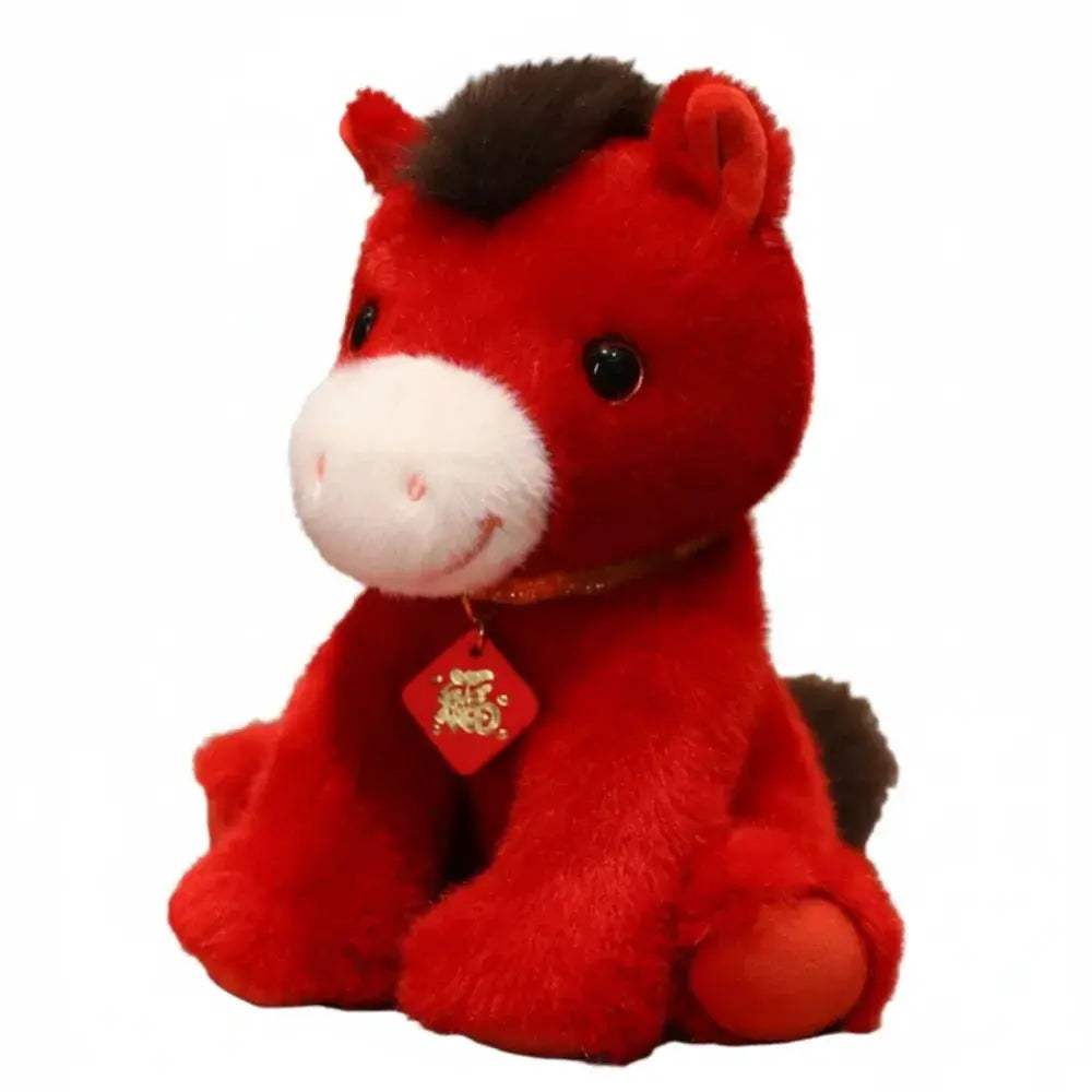 Horse Plush Good Luck Mascot Cute Kawaii Zodiac Figurine - ToylandEU
