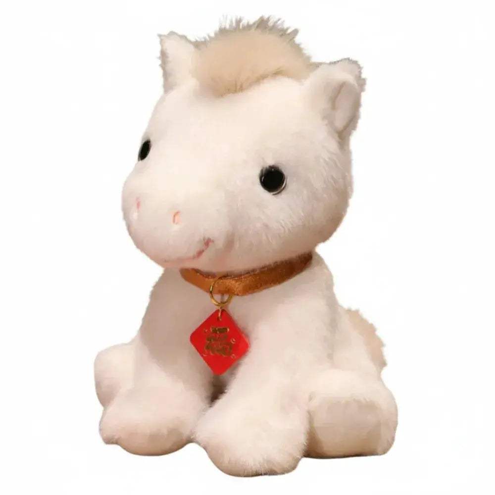 Horse Plush Good Luck Mascot Cute Kawaii Zodiac Figurine - ToylandEU