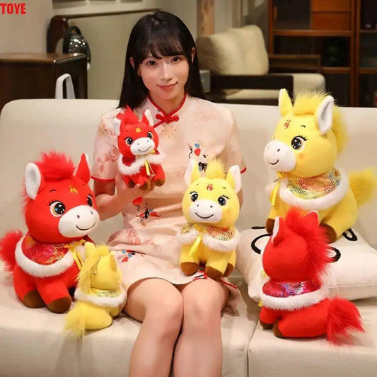  Horse Plush Toy Ultra Soft PP Cotton With Flower Design -  ToylandEU™