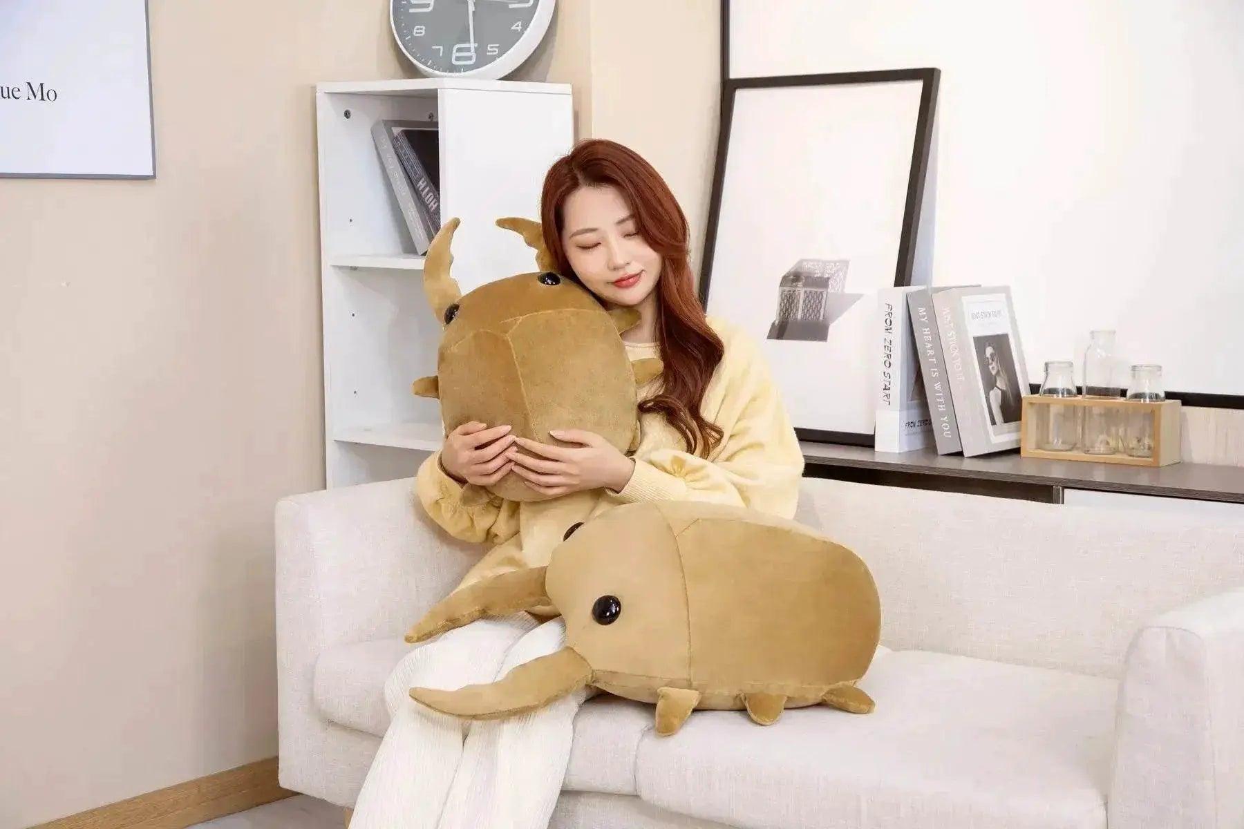  Hot 1pc 50cm 60cm Creative Simulation Insect Plush Toy Kawaii Beetle Pillow Kids Boys Birthday Gift -  ToylandEU™