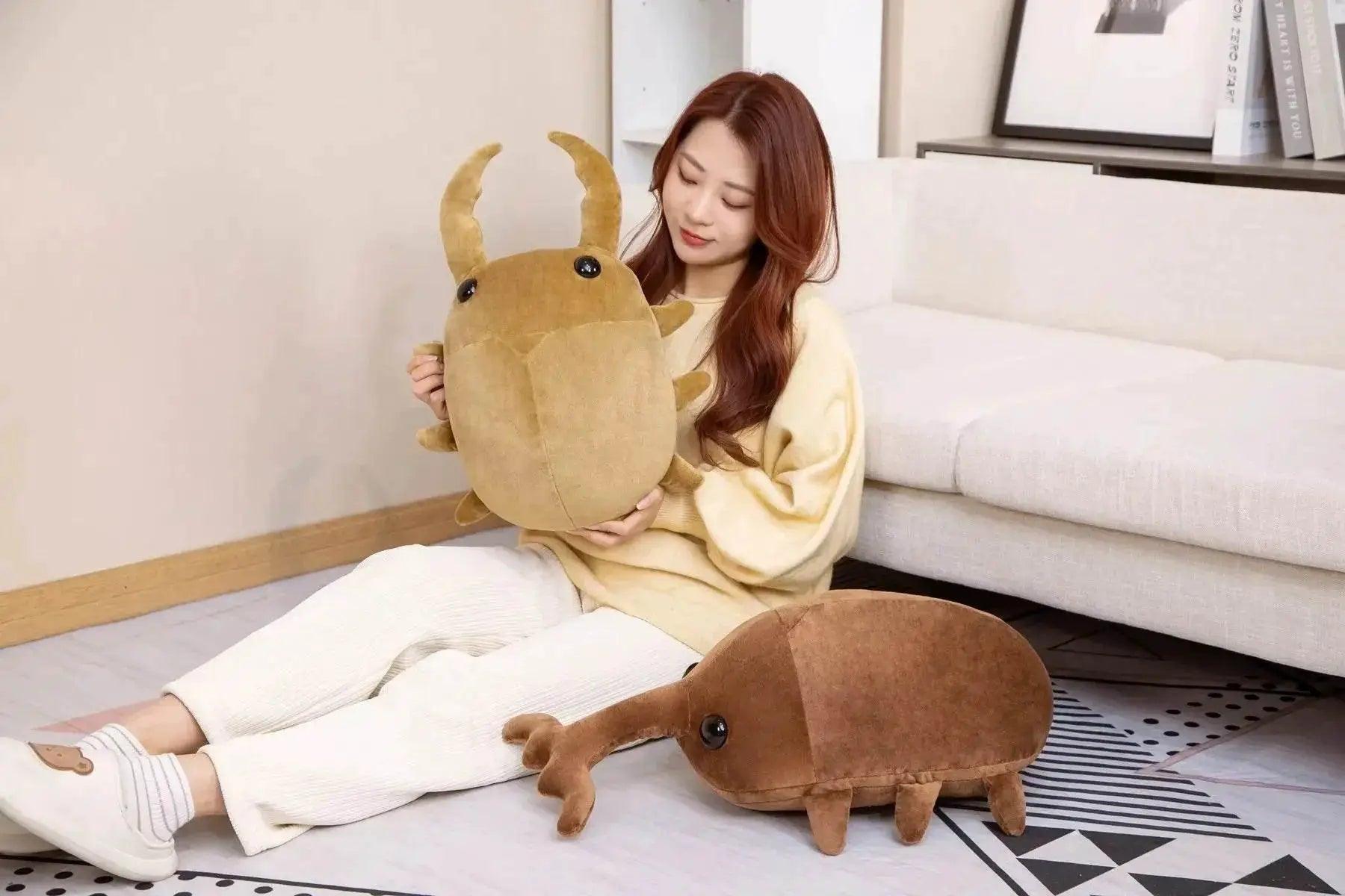  Hot 1pc 50cm 60cm Creative Simulation Insect Plush Toy Kawaii Beetle Pillow Kids Boys Birthday Gift -  ToylandEU™