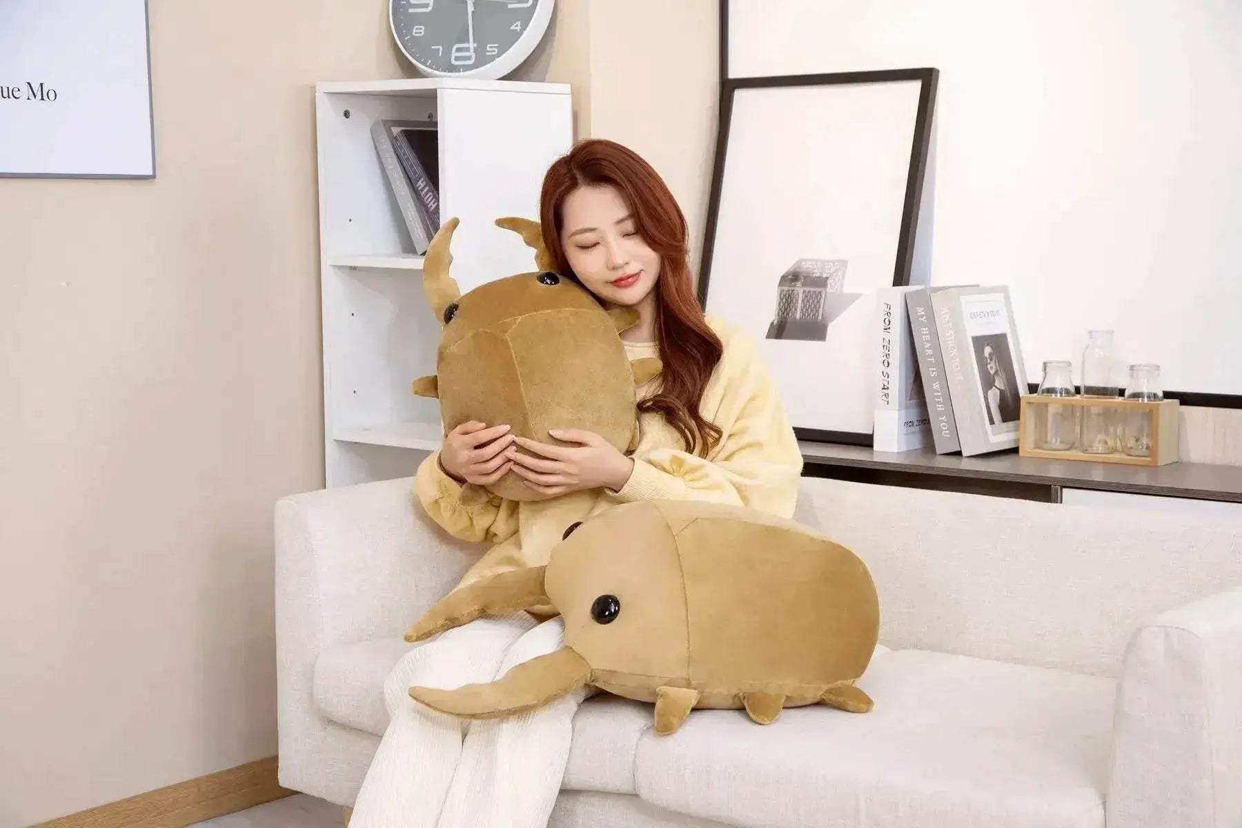 Hot 1pc 50cm 60cm Creative Simulation Insect Plush Toy Kawaii Beetle Pillow Kids Boys Birthday Gift - ToylandEU
