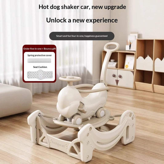 Hot Dog Baby Rocking Car | Mocha, Guard Ring | Toylandeu™