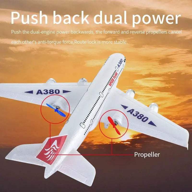 Hot Gyro Airplane Airbus A380 RC Foam Toys Easy Fly Gift - ToylandEU