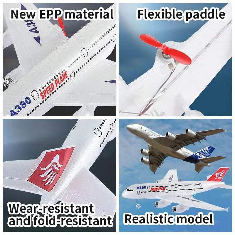 Hot Gyro Airplane Airbus A380 RC Foam Toys Easy Fly Gift - ToylandEU