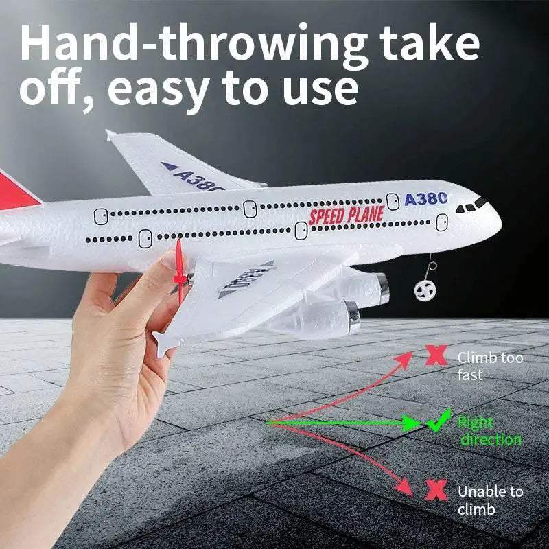 Hot Gyro Airplane Airbus A380 RC Foam Toys Easy Fly Gift - ToylandEU