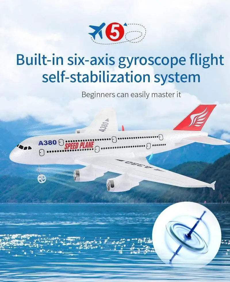 Hot Gyro Airplane Airbus A380 RC Foam Toys Easy Fly Gift - ToylandEU