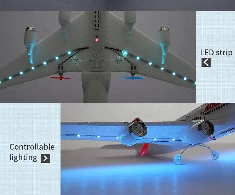 Hot Gyro Airplane Airbus A380 RC Foam Toys Easy Fly Gift - ToylandEU