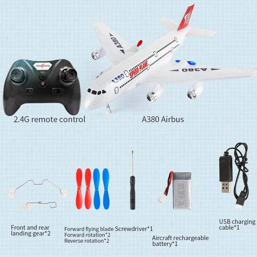 Hot Gyro Airplane Airbus A380 RC Foam Toys Easy Fly Gift - ToylandEU