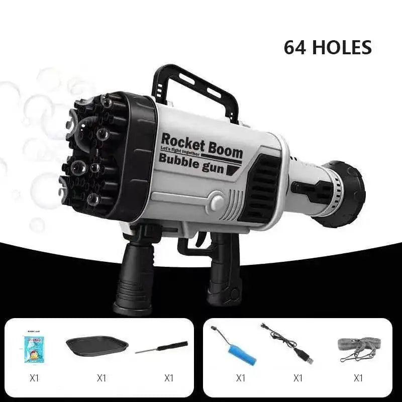  Hot Kids Gatling Bubble Gun 64-Hole Electric Toy -  ToylandEU™
