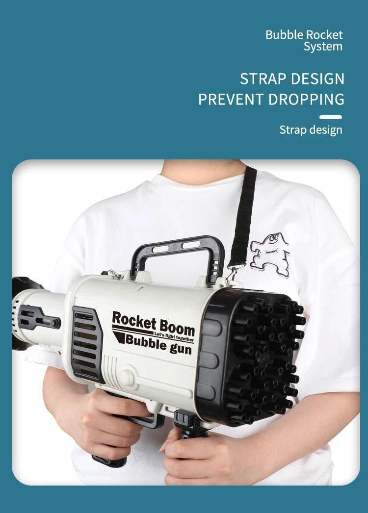 Hot Kids Gatling Bubble Gun 64-Hole Electric Toy - ToylandEU