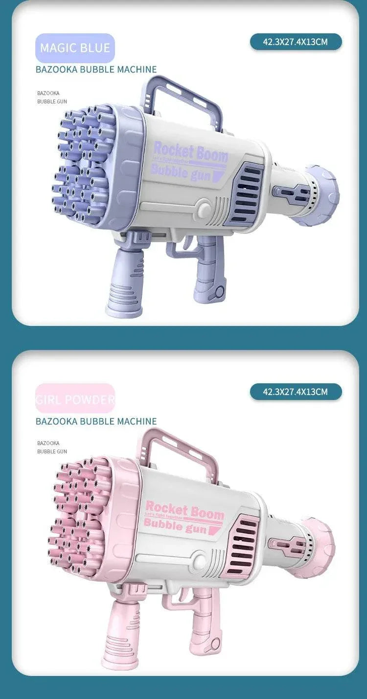 Hot Kids Gatling Bubble Gun 64-Hole Electric Toy - ToylandEU