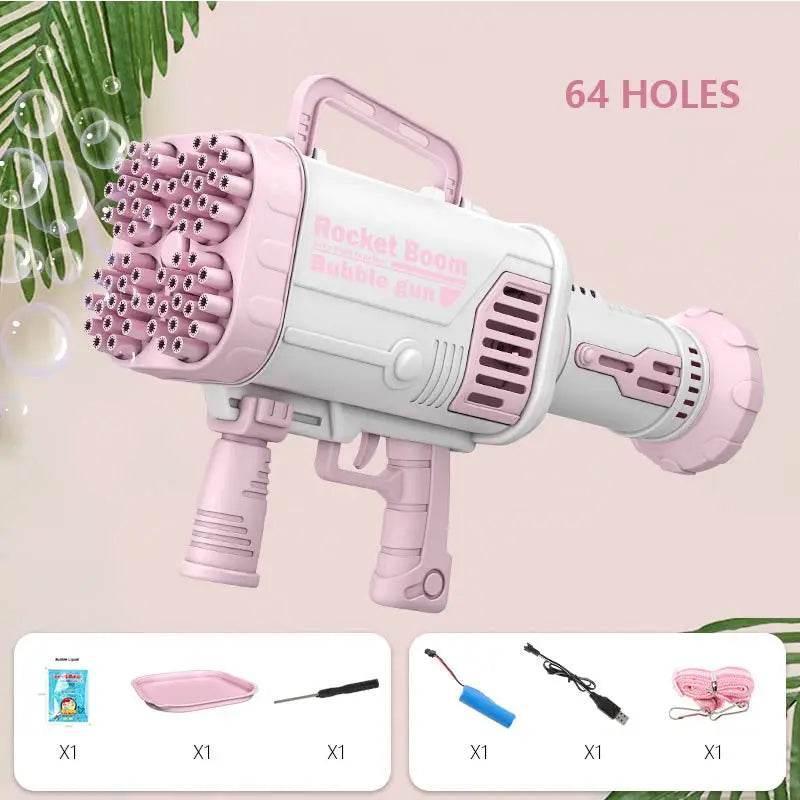 Hot Kids Gatling Bubble Gun 64-Hole Electric Toy - ToylandEU