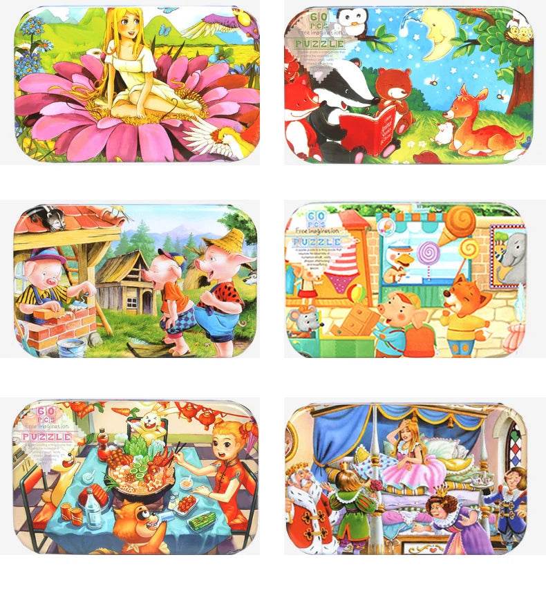 Hot New 60 Pieces Wooden Puzzle Toys for Children Gift - ToylandEU