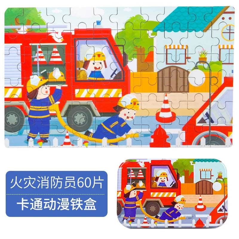 Hot New 60 Pieces Wooden Puzzle Toys for Children Gift - ToylandEU
